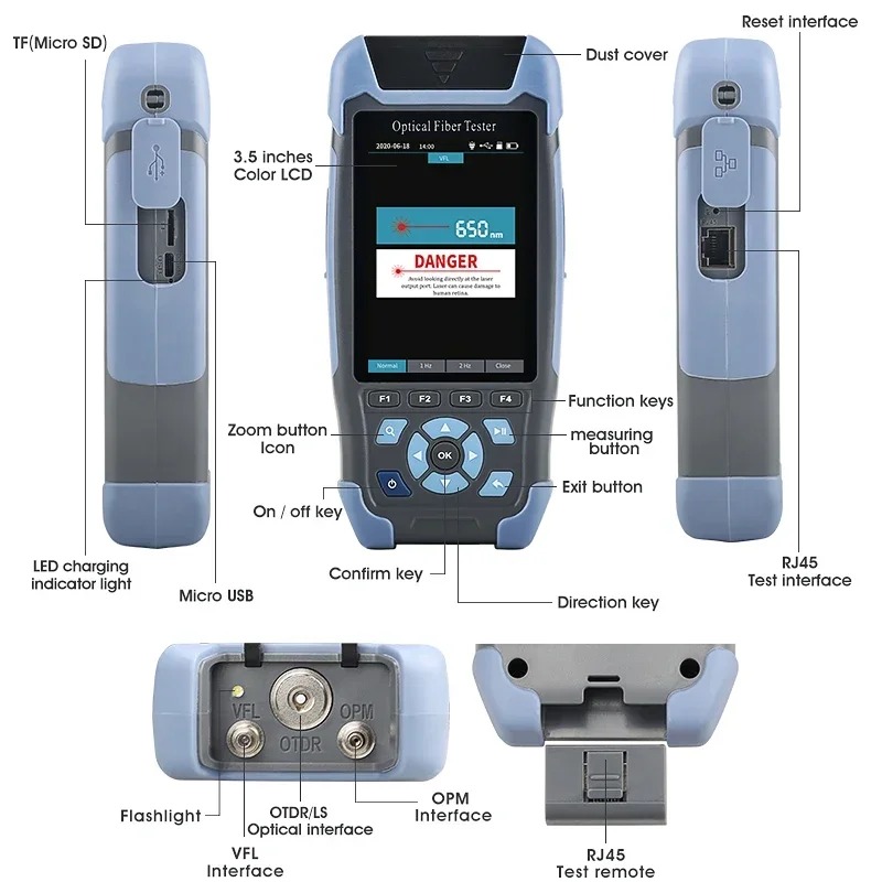 AUA-900A/D Yüksek Hassasiyetli - Optical Time Domain Reflectometer Otdr 1310 1550Nm incelemesi ve fiyatı