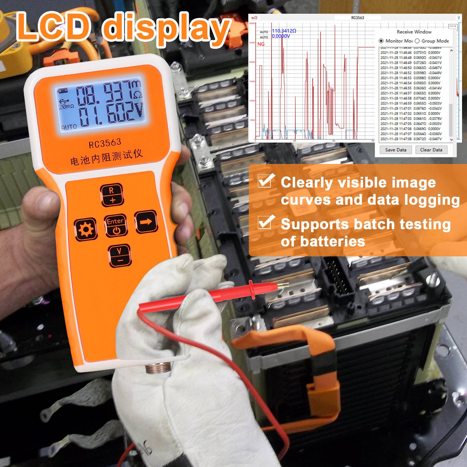 200Ohm 100V El Tipi Pil Dahili - Battery Internal Resistance Tester Four Wire incelemesi ve fiyatı