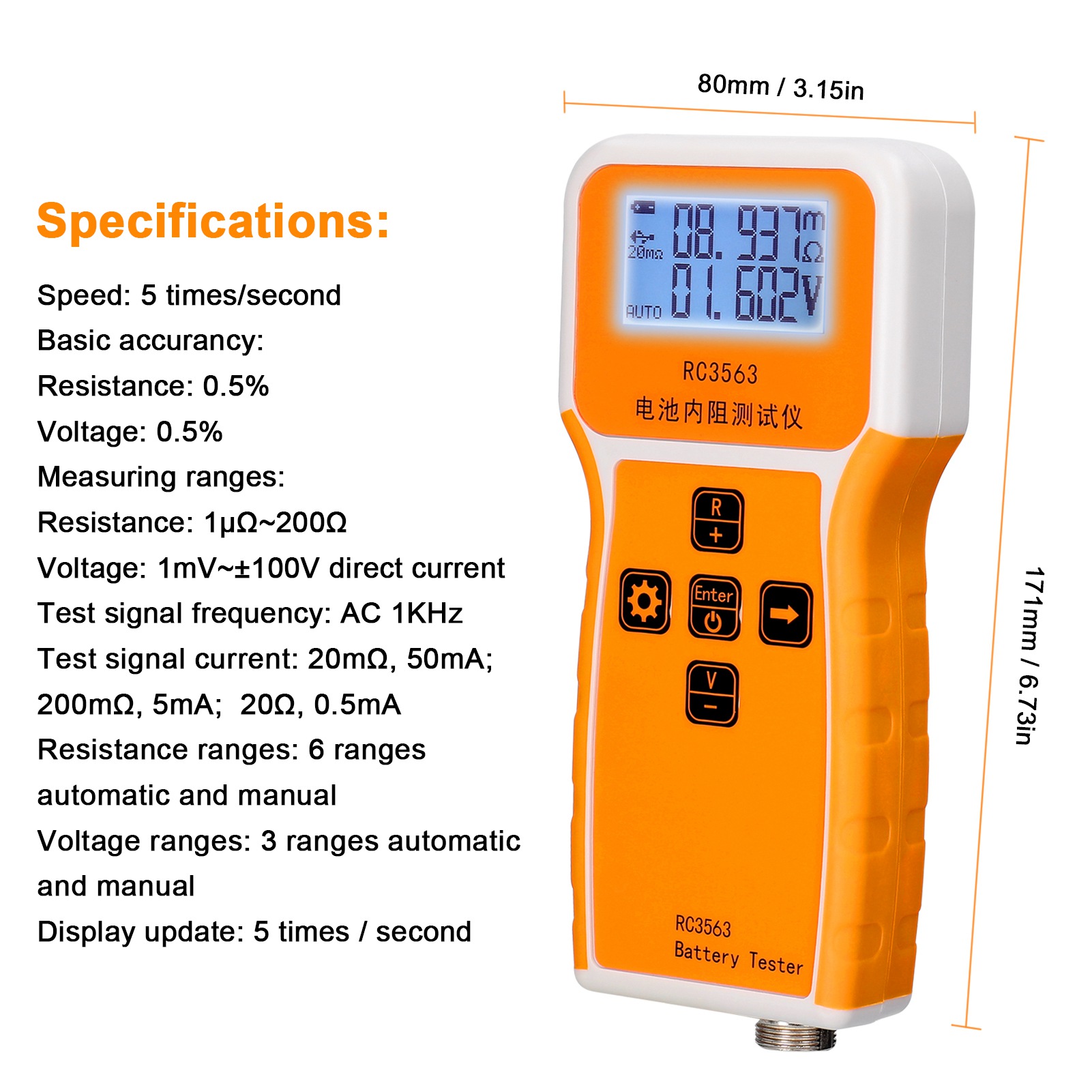 200Ohm 100V El Tipi Pil Dahili - Battery Internal Resistance Tester Four Wire incelemesi ve fiyatı