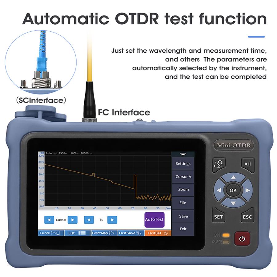 4.3 Inç Dokunmatik Ekran MINI  - Optical Time Domain Reflectometer Otdr 1310 1550Nm incelemesi ve fiyatı